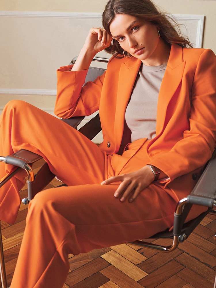Orange Tailored Wide Leg Trousers - Image 1 of 5
