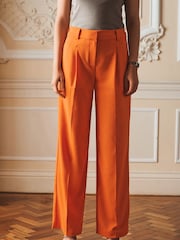 Orange Tailored Wide Leg Trousers - Image 3 of 5