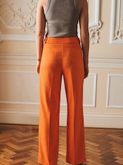 Orange Tailored Wide Leg Trousers - Image 4 of 5