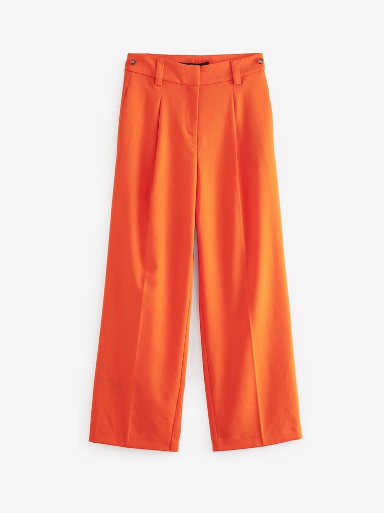 Orange Tailored Wide Leg Trousers - Image 5 of 5