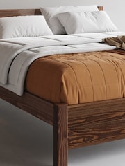 Get Laid Beds Coffee Bean Oxford Square Leg Solid Wood Bed Combo - Image 2 of 6