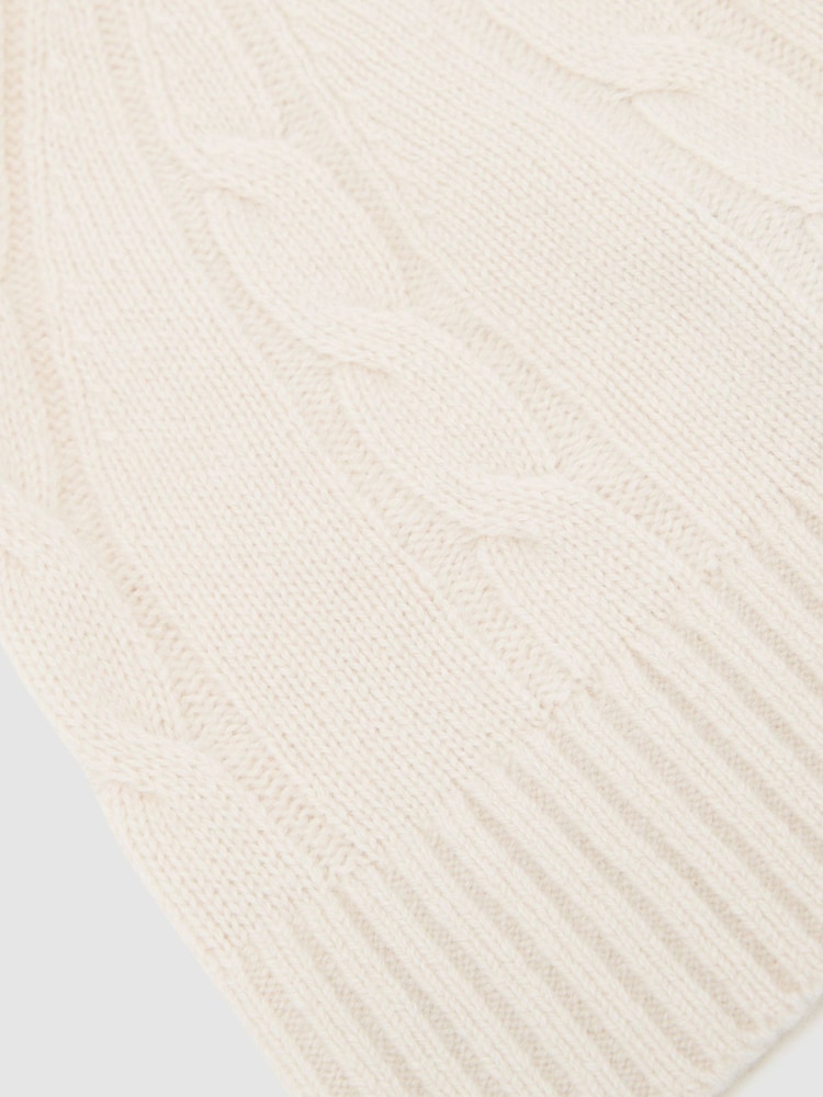 Reiss Rachel Wool-Blend Cable-Knit Beanie with Cashmere - Imagen 4 de 4
