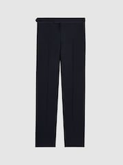 Marineblauw - Standaard afwerking - Reiss Poker smokingbroek met moderne pasvorm - Image 2 of 5