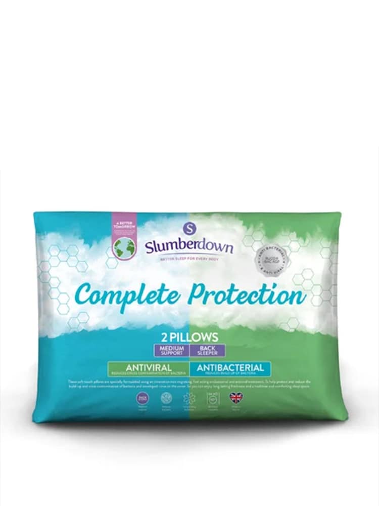 Slumberdown 2 Pack 2 Complete Protection Anti Allergy Pillows - Image 1 of 4