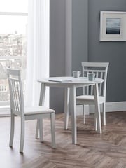 Julian Bowen Grey Coast Double Drop Leaf Round 4 Seater Dining Set - Image 1 of 4
