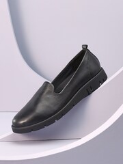 Schwarz - Forever Comfort® Lederslipper mit Motionflex - Bild 1 von 6
