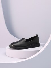Schwarz - Forever Comfort® Lederslipper mit Motionflex - Bild 2 von 6