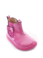 Start Rite Pink Wonderland Leather Zip Up Chelsea Boots - Image 3 of 6