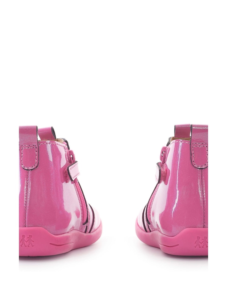 Start Rite Pink Wonderland Leather Zip Up Chelsea Boots - Image 6 of 6