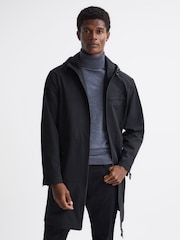 Reiss Black Sidahn Hooded Parker - Image 1 of 7
