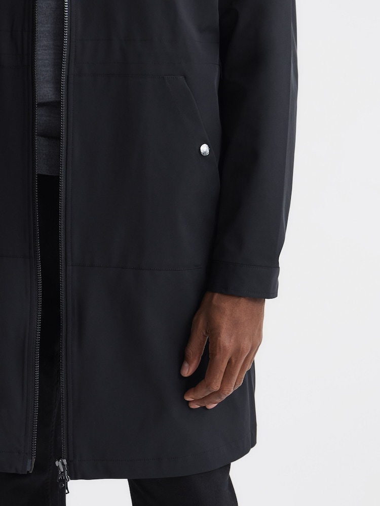 Reiss Black Sidahn Hooded Parker - Image 7 of 7