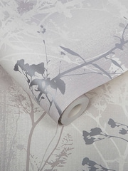 Graham & Brown Grey Wildflower Shadow 10M Wallpaper - Image 3 of 3