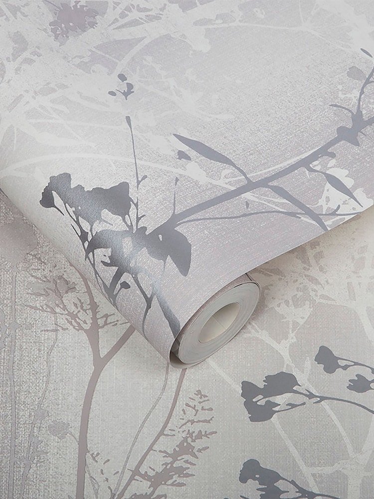 Graham & Brown Grey Wildflower Shadow 10M Wallpaper - Image 3 of 3