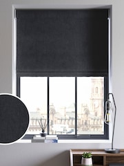 Ink Black Abbott Made To Measure Roman Blinds - Image 1 of 6