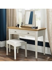 Bentley Designs Grey/Oak Hampstead Stool - Image 1 of 2