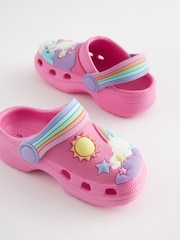 Pink Unicorn Clogs With Ankle Strap - Image 1 of 7