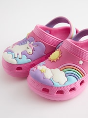 Pink Unicorn Clogs With Ankle Strap - Image 5 of 7