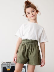Khaki Green Parachute Cargo Shorts (3-16yrs) - Image 1 of 5