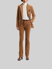 Lauren Ralph Lauren Nathee Crest Logo Camel Blazer - Image 3 of 7