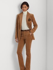 Lauren Ralph Lauren Nathee Crest Logo Camel Blazer - Image 7 of 7