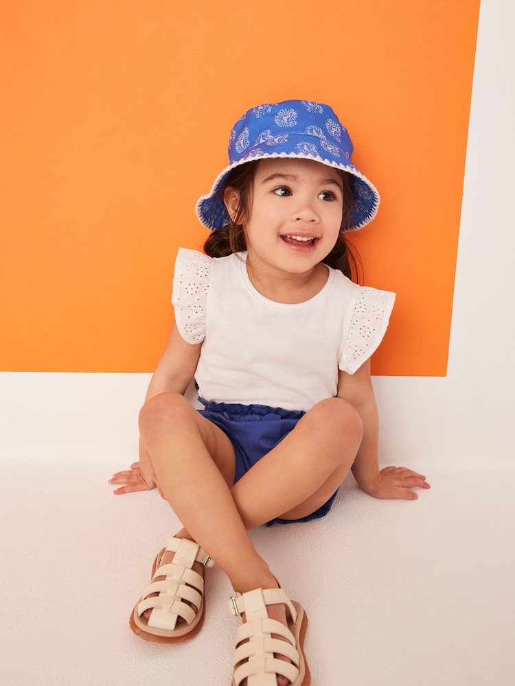 Blue/White Printed Bucket Hat (3mths-16yrs) - Image 2 of 4 Blue/White Printed Bucket Hat (3mths-16yrs) - Image 2 of 4