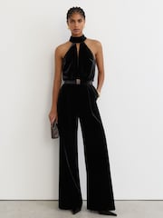 Reiss Black Jodie Jumpsuit - Image 1 of 8