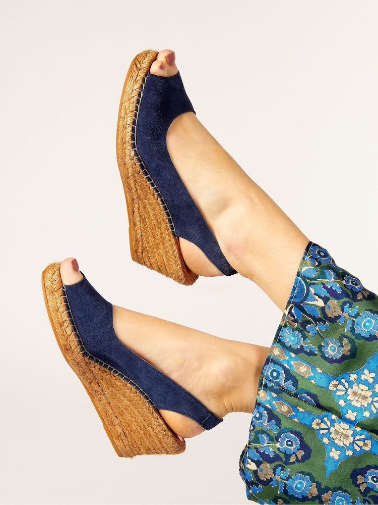 Jones Bootmaker Ladies Natural Rosanna Slingback Wedges - Image 1 of 6