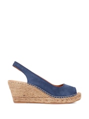 Jones Bootmaker Ladies Natural Rosanna Slingback Wedges - Image 2 of 6