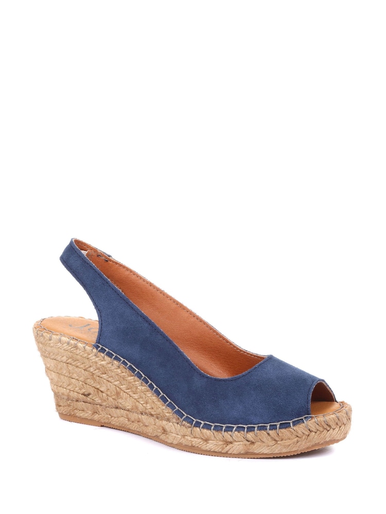 Jones Bootmaker Ladies Natural Rosanna Slingback Wedges - Image 3 of 6