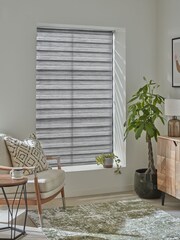 Charcoal Grey Marl Premium Ready Made Woven Day And Night Zebra Roller Blind - Image 3 of 6