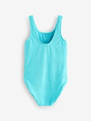 Blue Shell Textured Swimsuit (3-16yrs) - Image 5 of 6