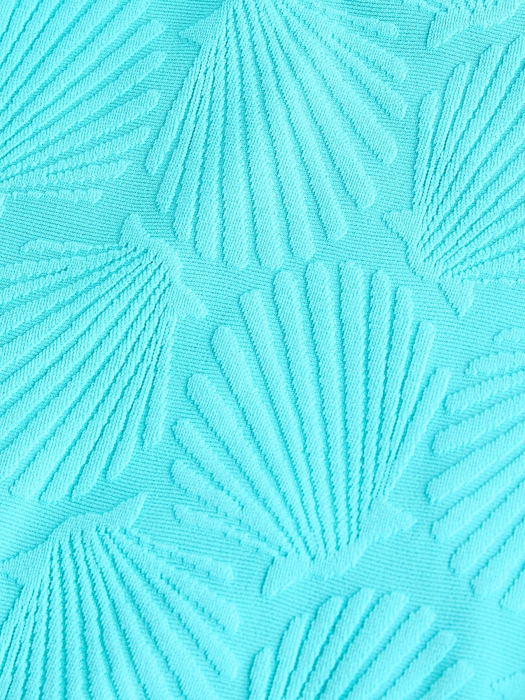 Blue Shell Textured Swimsuit (3-16yrs) - Image 6 of 6