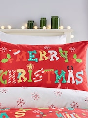Рождественский постельный комплект с пододеяльником и наволочкой Fusion Santa's Little Home - Изображение 2 из 4