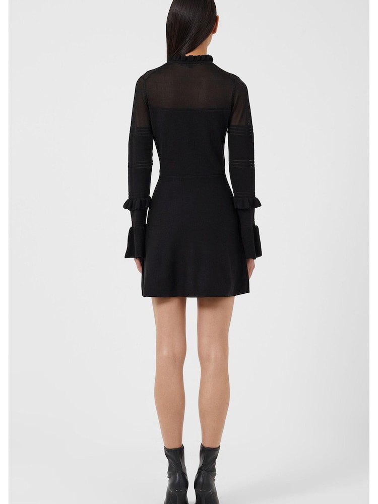 French Connection Lindsey Fit And Flare Black Dress - Image 2 of 4