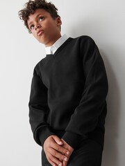 Clarks Black Long Sleeve School Knitted V-Neck Jumper - Image 5 of 9