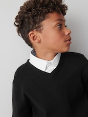 Clarks Black Long Sleeve School Knitted V-Neck Jumper - Image 9 of 9