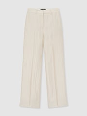 Atelier Satin Pinstripe Wide-Leg Trousers - Image 2 of 6