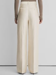 Atelier Satin Pinstripe Wide-Leg Trousers - Image 4 of 6