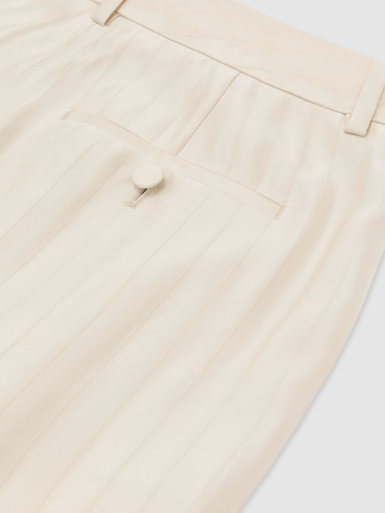 Atelier Satin Pinstripe Wide-Leg Trousers - Image 6 of 6 Atelier Satin Pinstripe Wide-Leg Trousers - Image 6 of 6