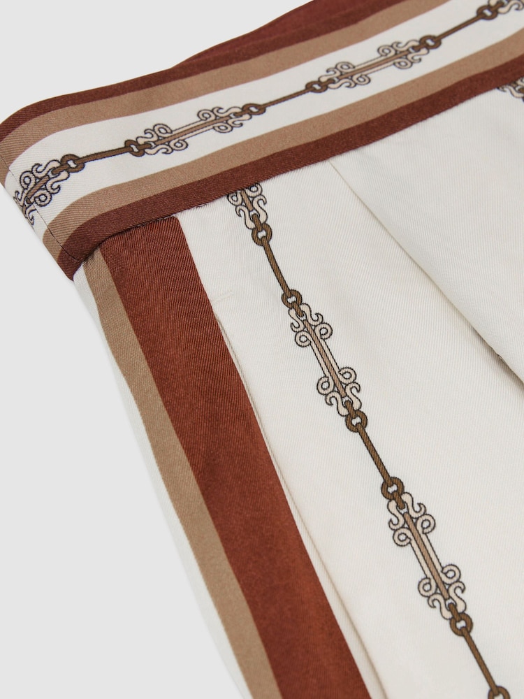 Reiss Ivory Jayce Chain-Print Shorts - Image 6 of 6 Reiss Ivory Jayce Chain-Print Shorts - Image 6 of 6