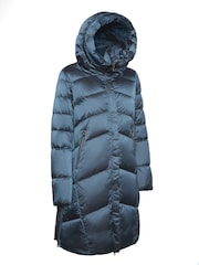 Geox Womens Blue Adrya Parka - Image 2 of 6