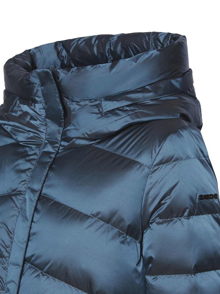 Geox Womens Blue Adrya Parka - Image 6 of 6