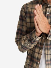 Oliver Sweeney Natural Censo Stone Brushed 100% Cotton Check Shirt - Image 4 of 7