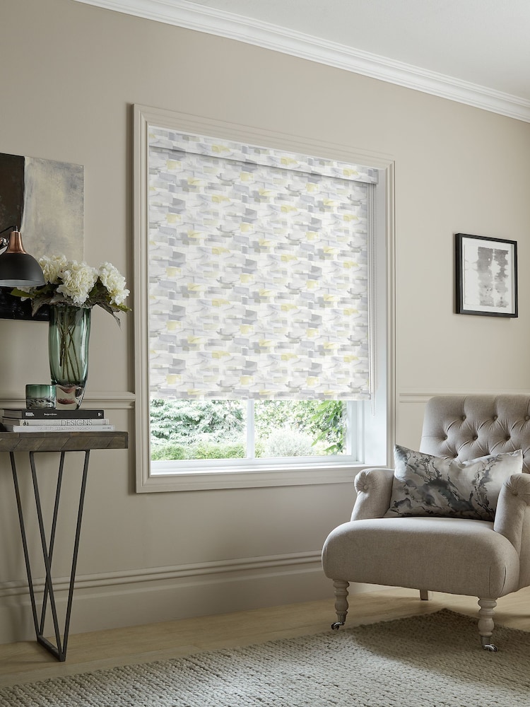 Voyage Lemon Yellow Blackout Salinas Made to Measure Roller Blind - Image 2 of 6
