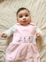 JoJo Maman Bébé Pink Jemima Puddle-Duck 2.5 Tog Baby Sleeping Bag - Image 1 of 2