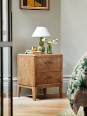 Nina Campbell Brown Tedworth 2 Drawer 2 Drawer Bedside - Image 1 of 8
