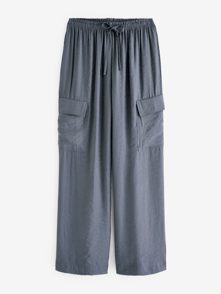 Grau - Utility-Hose mit weitem Bein und Taschen - Bild 6 von 6