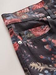 Black Tapestry Floral - Tunay na High Rise City Straight Leg Jeans - Larawan 3 ng 3