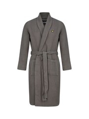 Lyle & Scott Grey 100% Cotton Craig Premium Bathrobe - Image 1 of 3