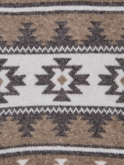 Reiss Toast Melange Peak Junior Navajo-Jacquard Wool Blend Jumper - Image 6 of 6
